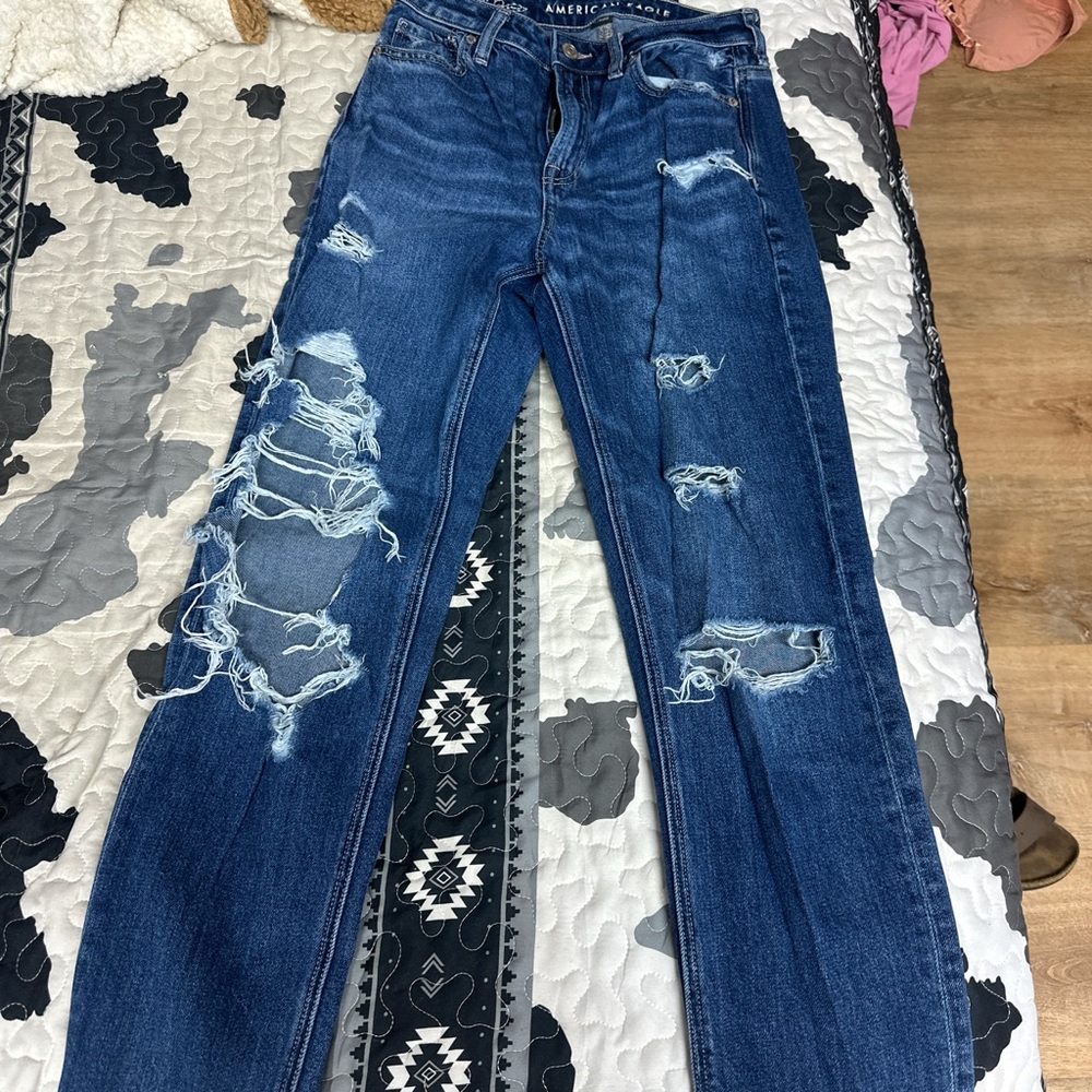 American Eagle Outfitters Blue Straight Leg Jeans